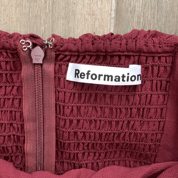 NEW Reformation Colette Midi Dress Size 12 - Picture 5 of 6